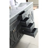 Laviva Wimbledon, 60, Grey Cabinet & Black Wood Counter 313YG319-60G-BW